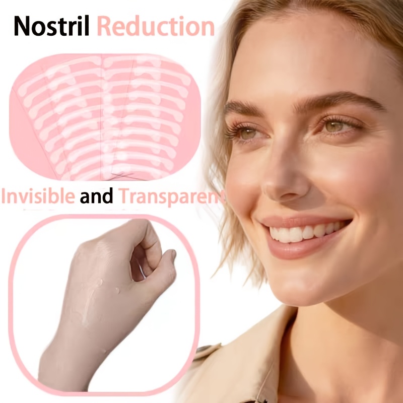 Nose Trimmer - 100 Stück unsichtbare Nasenverkleinerungs-Patches, Nasenflügel-Aufkleber für