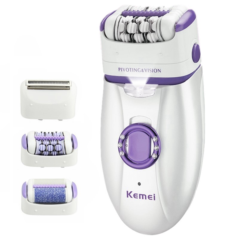 Body Trimmer - 3-in-1 Elektrischer Damen-Epilierer, Frauen-Rasierer für Beine