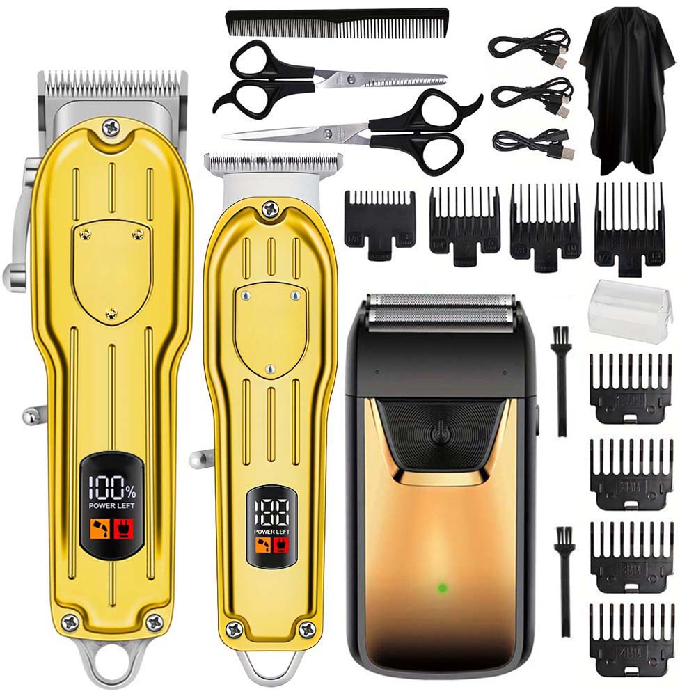 Grooming Kit - Professionelles Haarschneide-Set mit LCD-Display, kabellosem Bartschneider