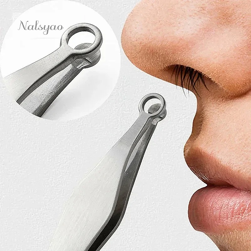 Nose Trimmer - Nasenhaartrimmer aus Edelstahl, Augenbrauen- und Gesichtsschere,