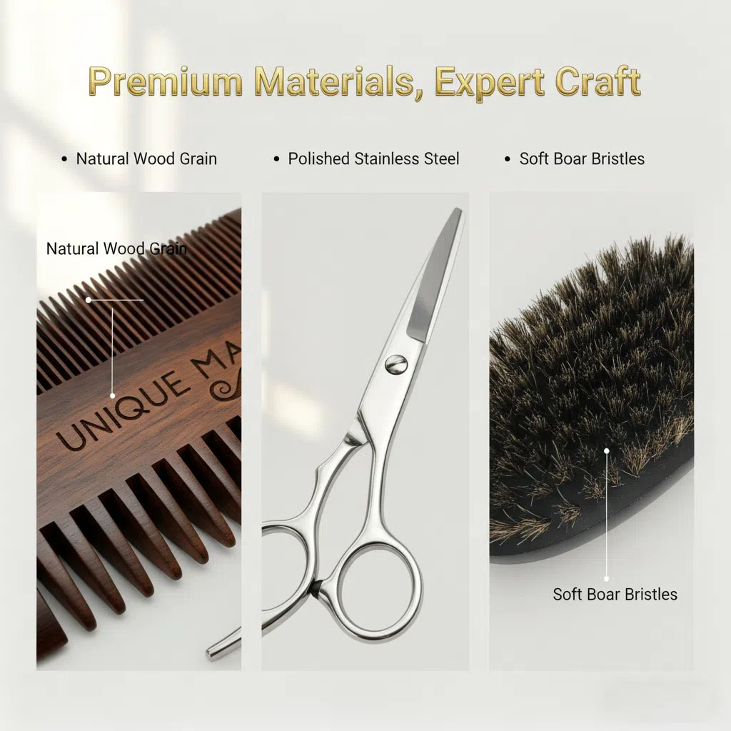 UNIQUE MAN Herren-Bart-Set, sc – Grooming Kit Bewertung und Preis
