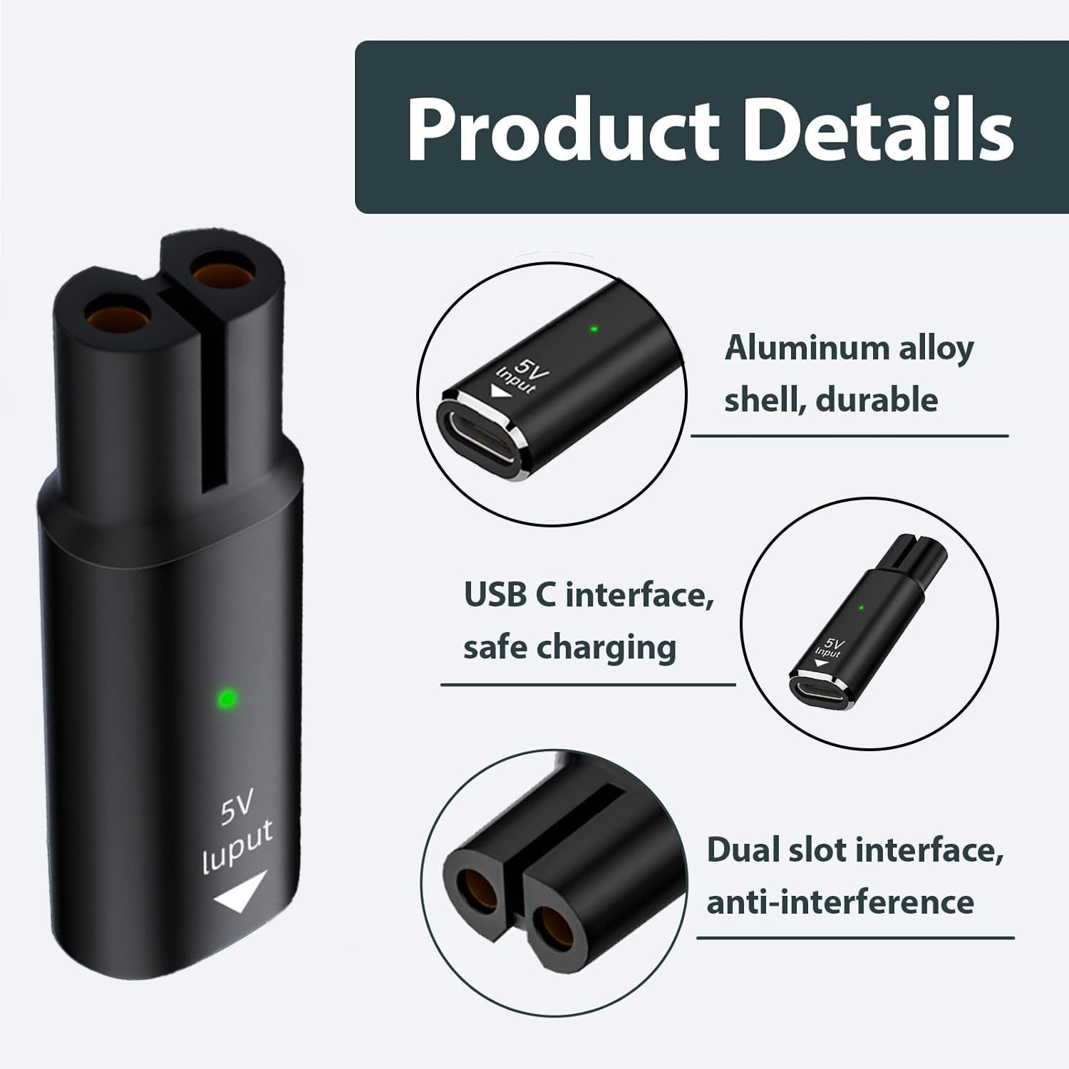 5V 15V USB Typ-C Ladeadapter f – Electric Razor Bewertung und Preis
